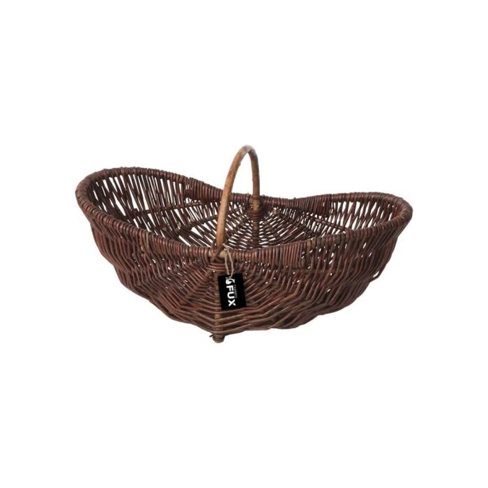 Pilzkorb Weide 45 cm ideal für die Pilzsuche im Wald flacher breiter Korb