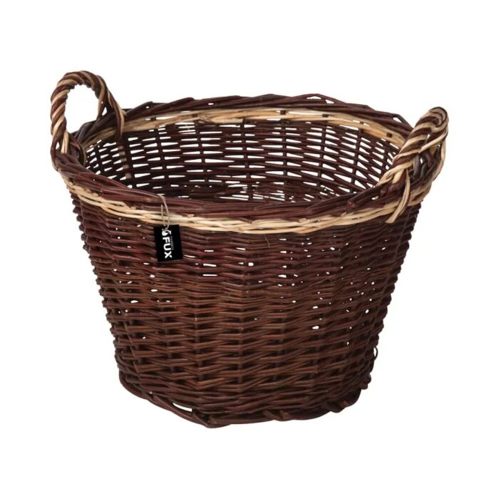 Deko Kiepe Weide 50 cm mit Zierband zur Lagerung von Decken und Kaminholz