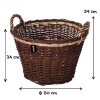 Deko Kiepe Weide 50 cm mit Zierband zur Lagerung von Decken und Kaminholz