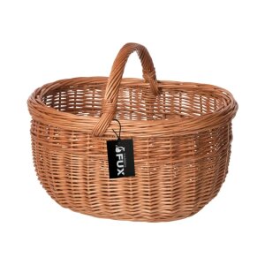 Klassischer Pilzkorb Weide Oval 40 cm mit stabilem...