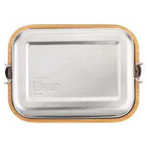 Edelstahl Lunch Box S | Mit Bambus-Schneidebrett-Deckel
