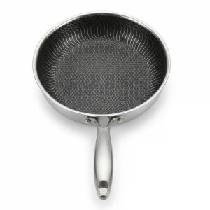 Bratpfanne Edelstahl 24 cm Wabenstruktur...