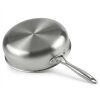 Bratpfanne Edelstahl 28 cm Wabenstruktur Keramikbeschichtung für Induktion