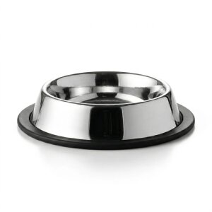 Edelstahlnapf 15,5 cm rutschfest für Hund Camping...